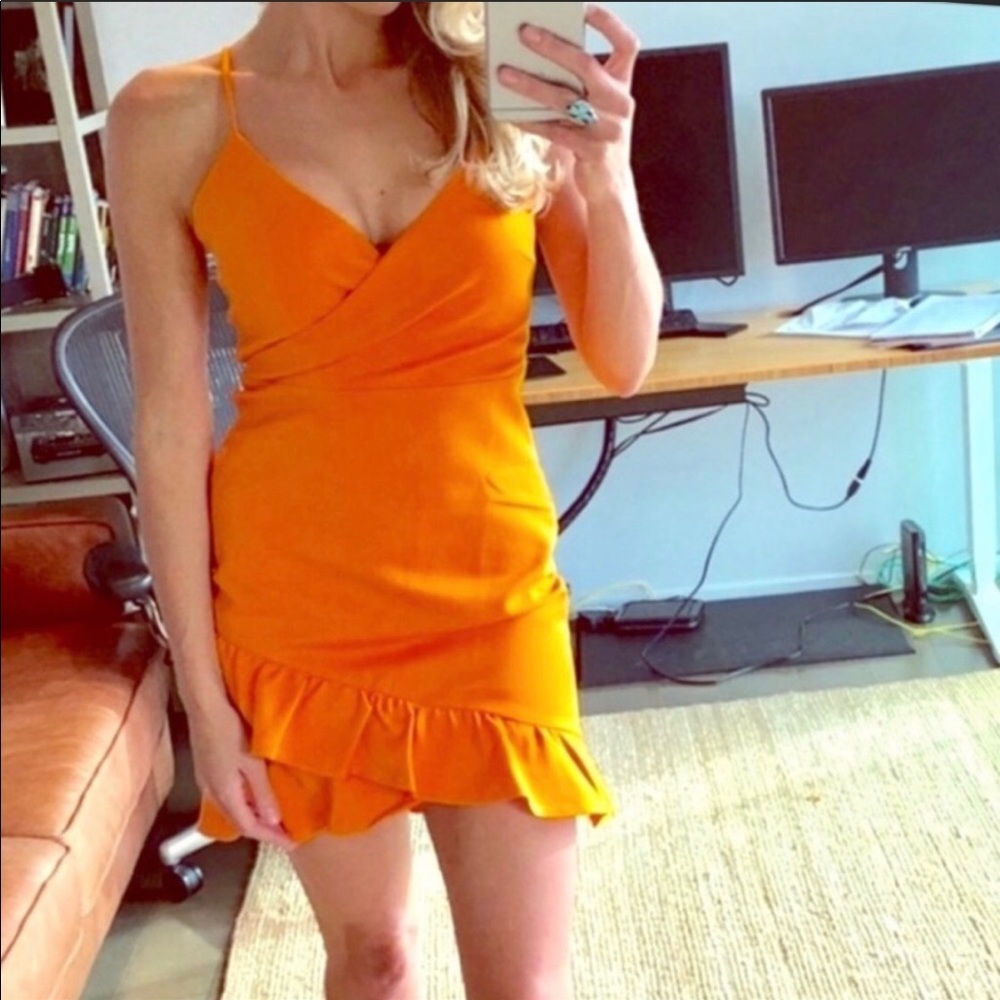 Lulus sexy orange mini party dress